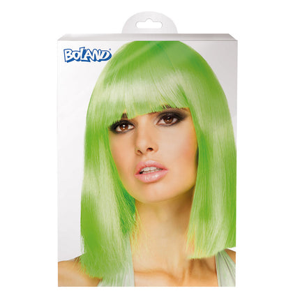 Bob Wig Long Lime Green