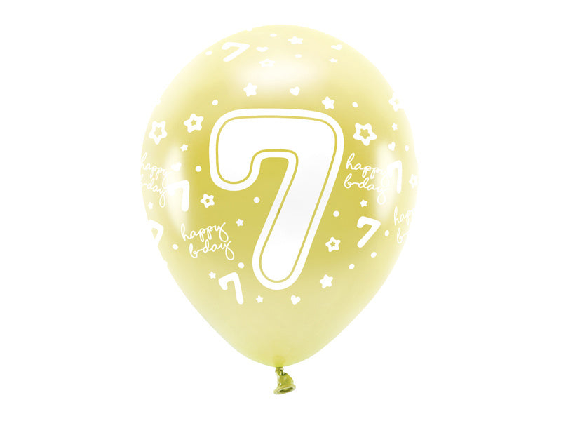 Ballons 7 ans or 33cm 6pcs