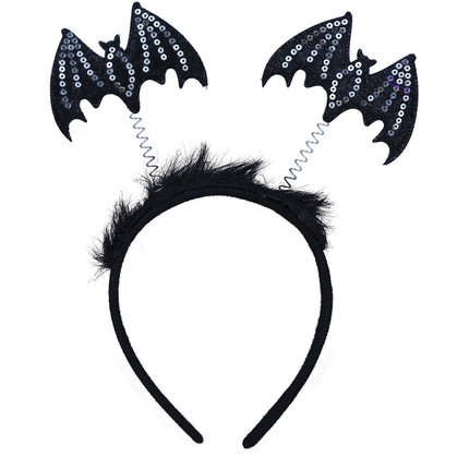 Bandeau d'Halloween Chauve-souris Paillettes