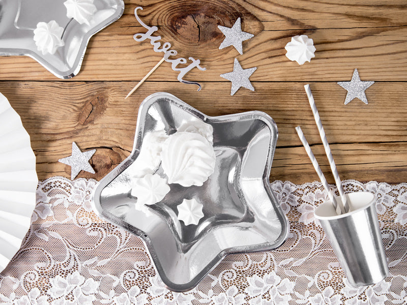 Assiettes en argent 18cm 6pcs