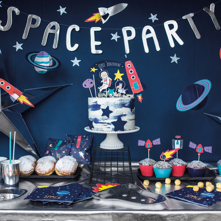 Assiettes de fête de l'espace 29.5cm 6pcs