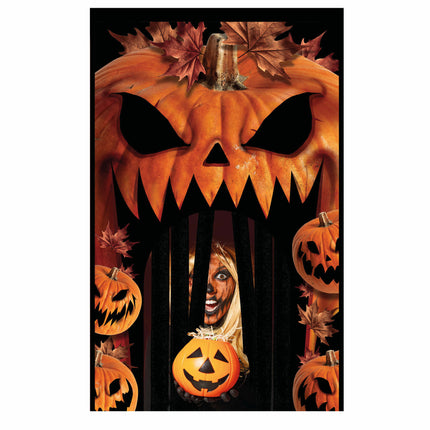 Rideau de porte Halloween Citrouille 2.45m