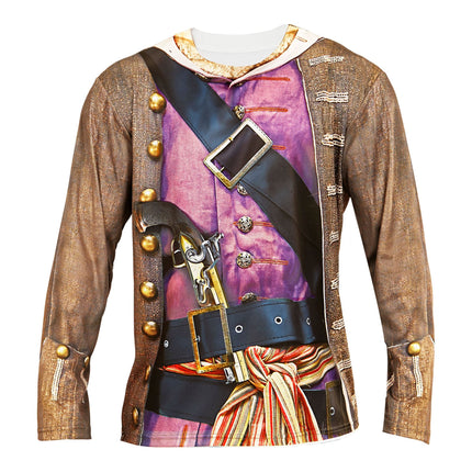 Chemise Pirate Marron Hommes