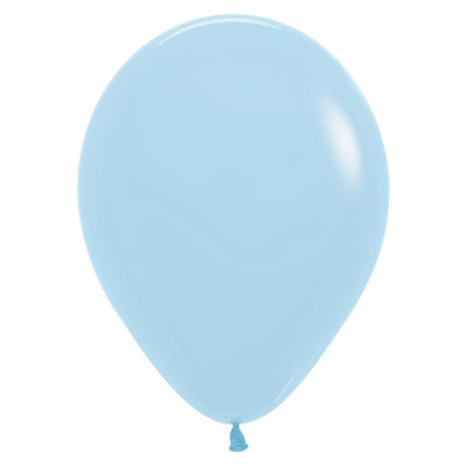 Ballons Pastel Bleu Mat 23cm 50pcs