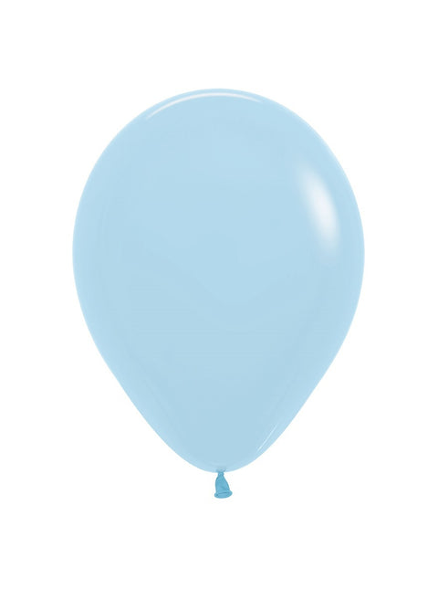 Ballons Pastel Bleu Mat 23cm 50pcs