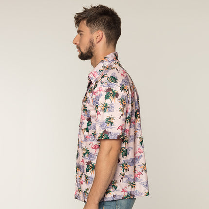 Chemise flamant rose Hommes