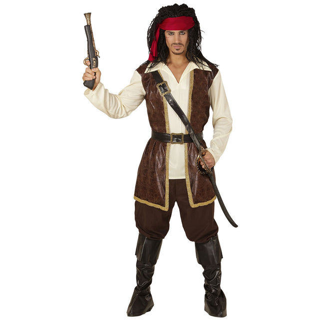 Costume de pirate Homme brun avec chemise