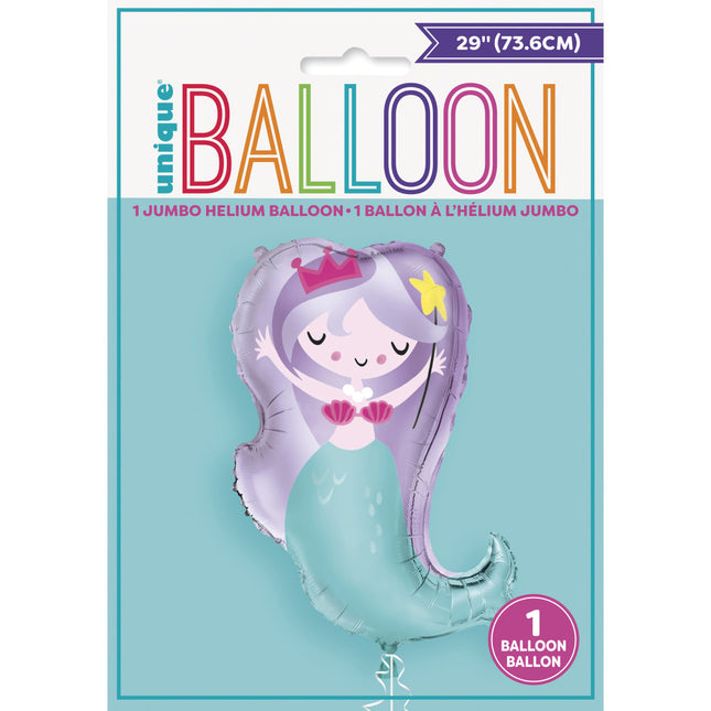Ballon à l'hélium Mermaid 74cm vide