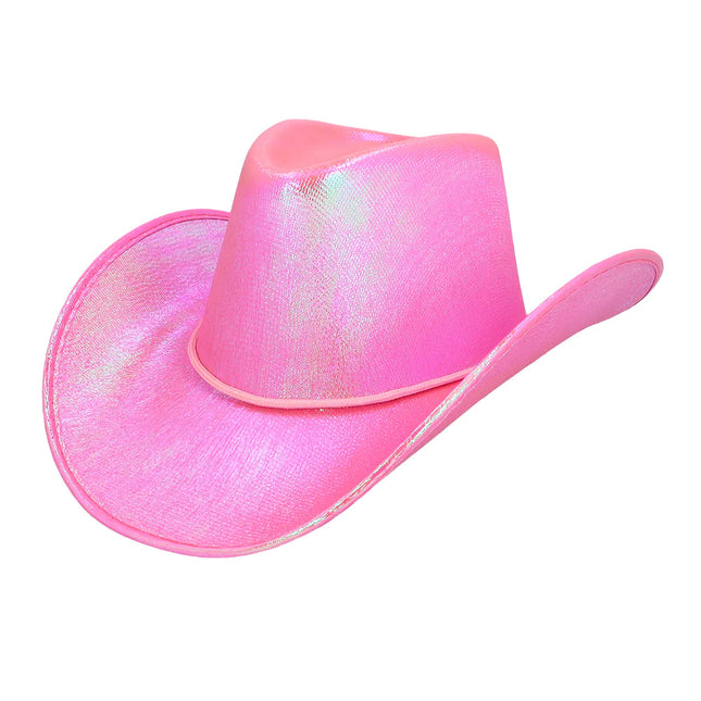 Chapeau de cow-boy perle rose