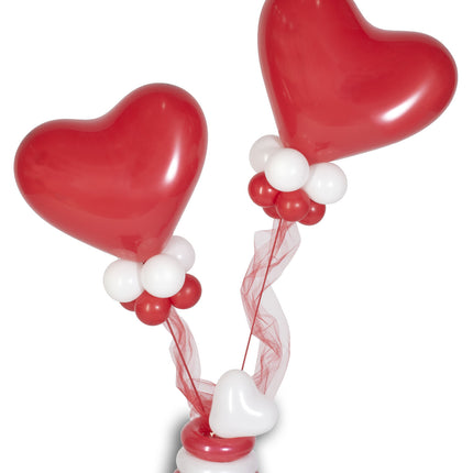 Ballons de baudruche coeur rouge 30cm 50pcs