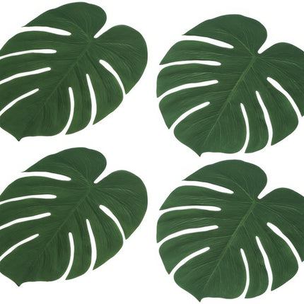 Décoration Hawaii Feuille de palmier 34cm 4pcs