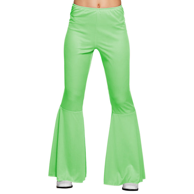 Pantalon évasé vert clair M