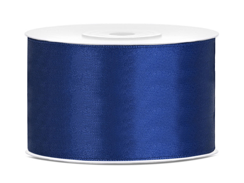 Ruban de satin bleu foncé 38mm 25m