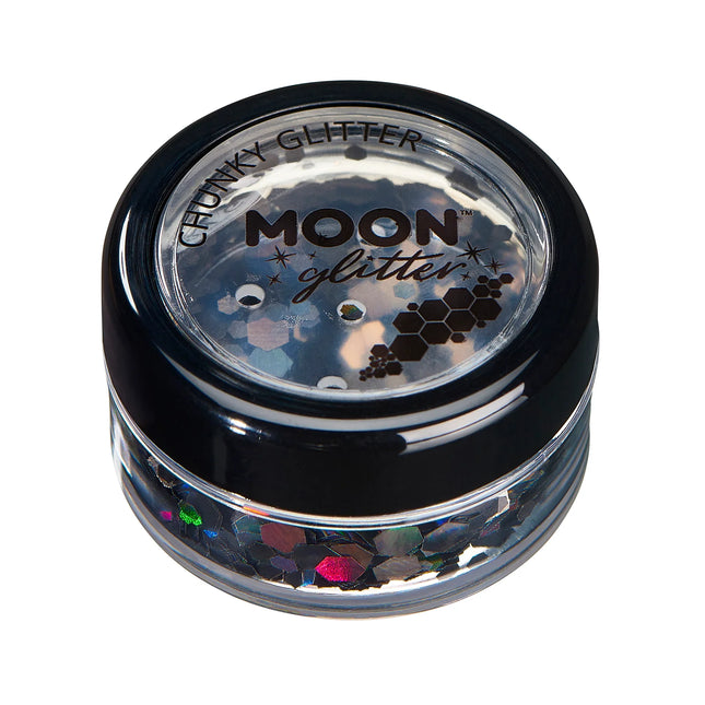 Moon Glitter Paillettes holographiques noires 3g