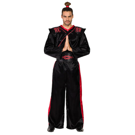 Costume de Ninja Noir Rouge Homme