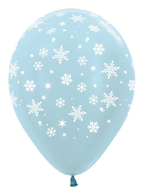 Ballons Flocon de neige Mélange 30cm 25pcs