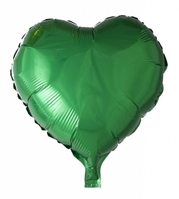 Ballon à l'hélium Coeur Vert 46cm vide