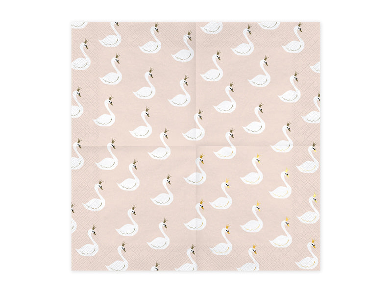 Serviettes de table Swan 33cm 20pcs