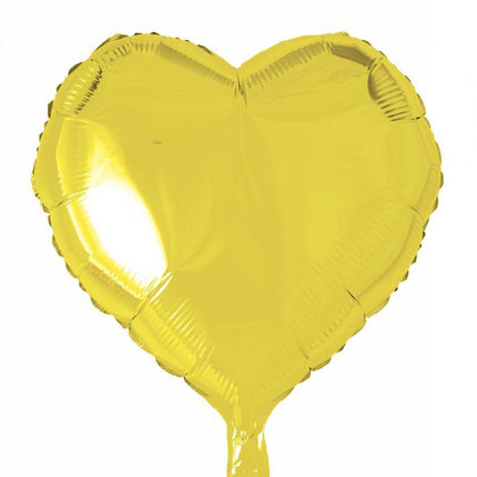 Ballon à l'hélium Coeur Jaune 46cm vide