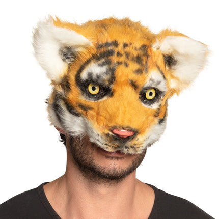 Peluche tigre demi-masque