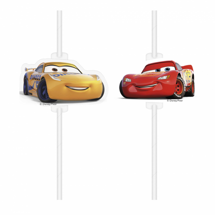 Cars 3 Pailles en papier 4pcs