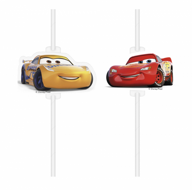 Cars 3 Pailles en papier 4pcs