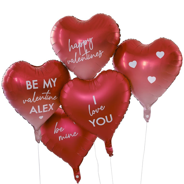 Ballons de baudruche Ombre Hearts 45cm 5pcs