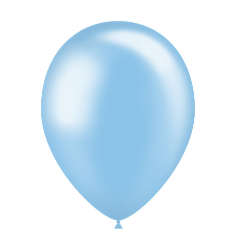 Ballons de baudruche bleu clair métallisés 25cm 50pcs
