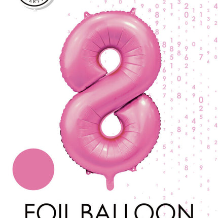 Ballon à figures rose 8 ans Gloss 86cm