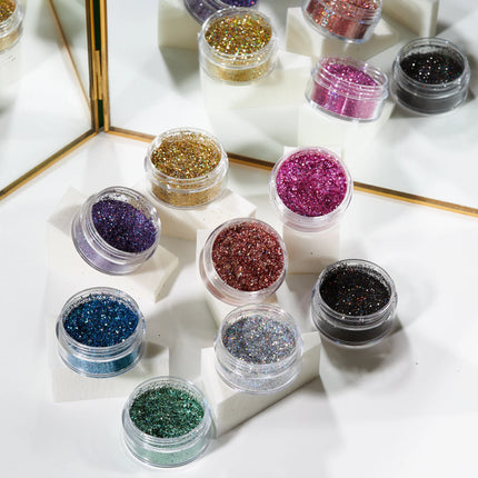 Paillettes Moon Glitter Paillettes holographiques Shakers Argent 5g