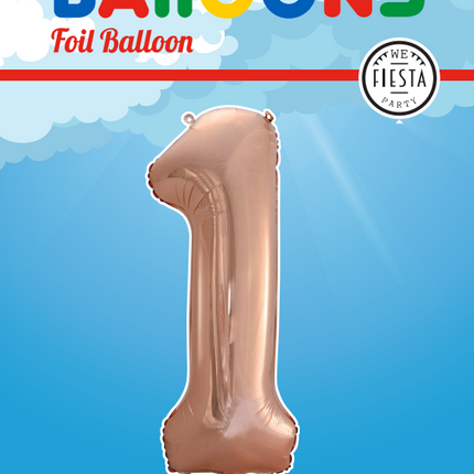 Ballon de baudruche Figure 1 Rose Gold XL 86cm vide