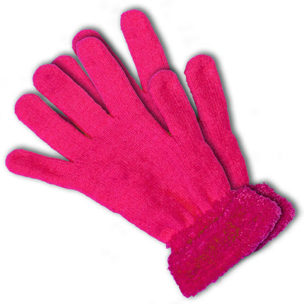 Gants rose fluo