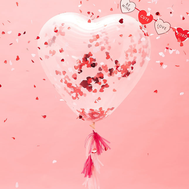 Ballon Confetti Coeurs 91cm