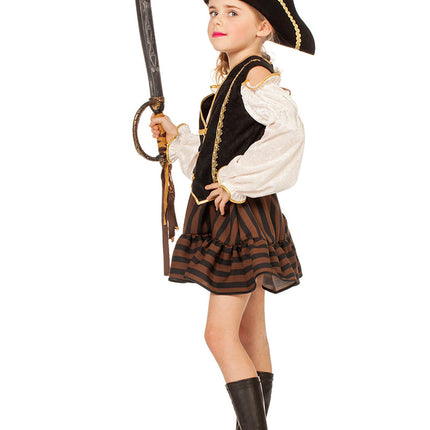 Robe pirate fille brune