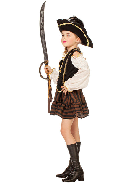 Robe pirate fille brune