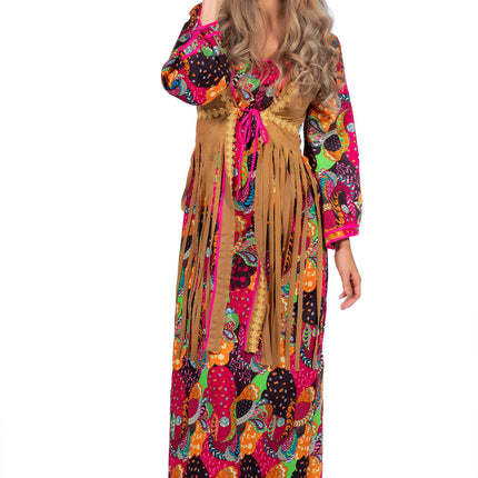 Robe hippie longue colorée