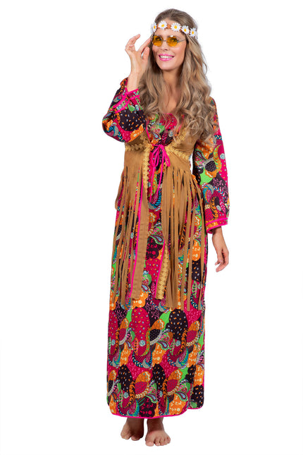 Robe hippie longue colorée
