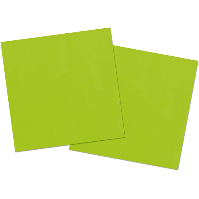 Serviettes de table vertes 33cm 20pcs