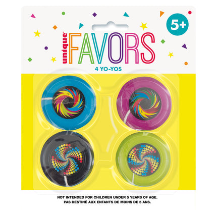 Yoyos colorés 4.1cm 4pcs