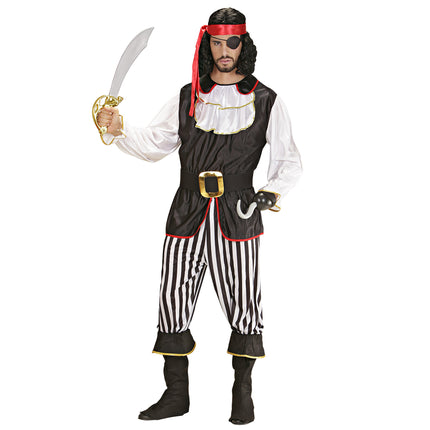 Costume de pirate Blanc Noir Hommes