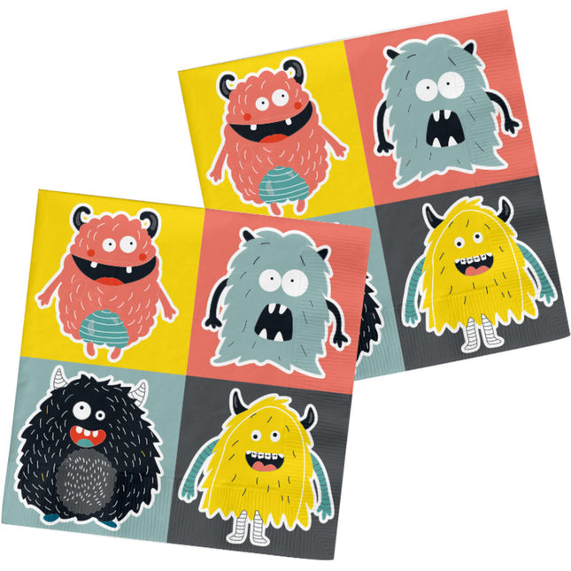 Serviettes de table Monster 33cm 20pcs