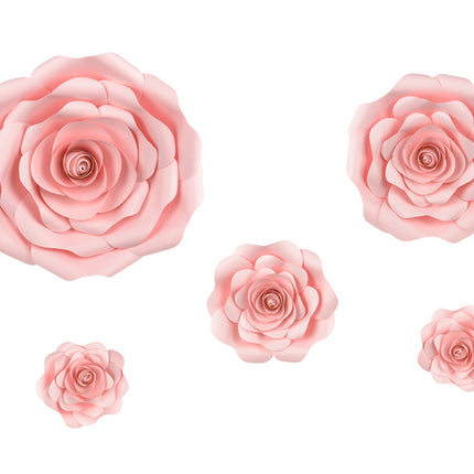 Décoration murale Fleurs roses 5pcs