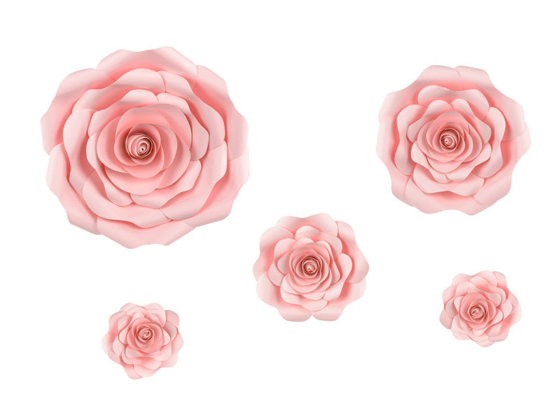 Décoration murale Fleurs roses 5pcs