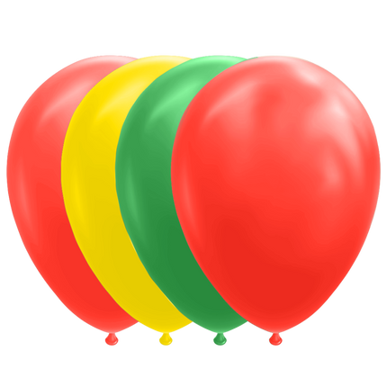 Ballons rouges jaunes verts 30cm 10pcs