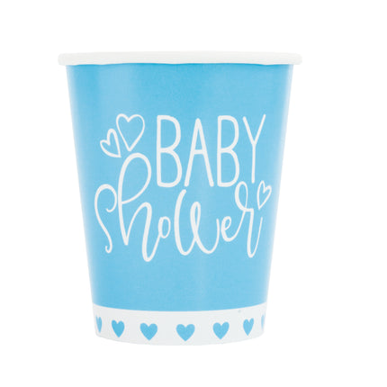 Gobelets Baby Shower Bleu 266ml 8pcs