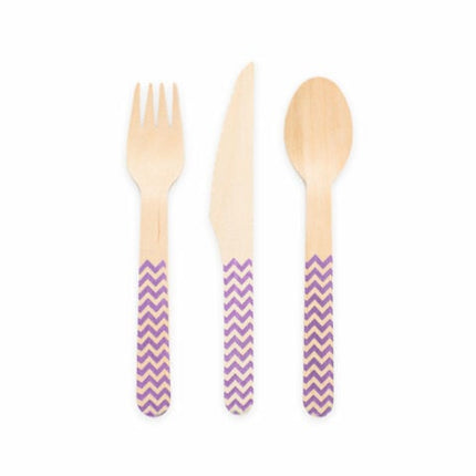 Set de couverts Purple Wood 18pcs