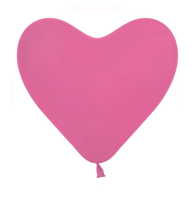 Ballons de baudruche Coeur Fuchsia 30cm 50pcs