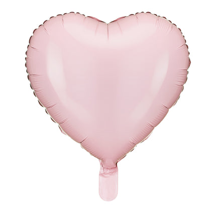 Ballon à l'hélium rose clair coeur 45cm