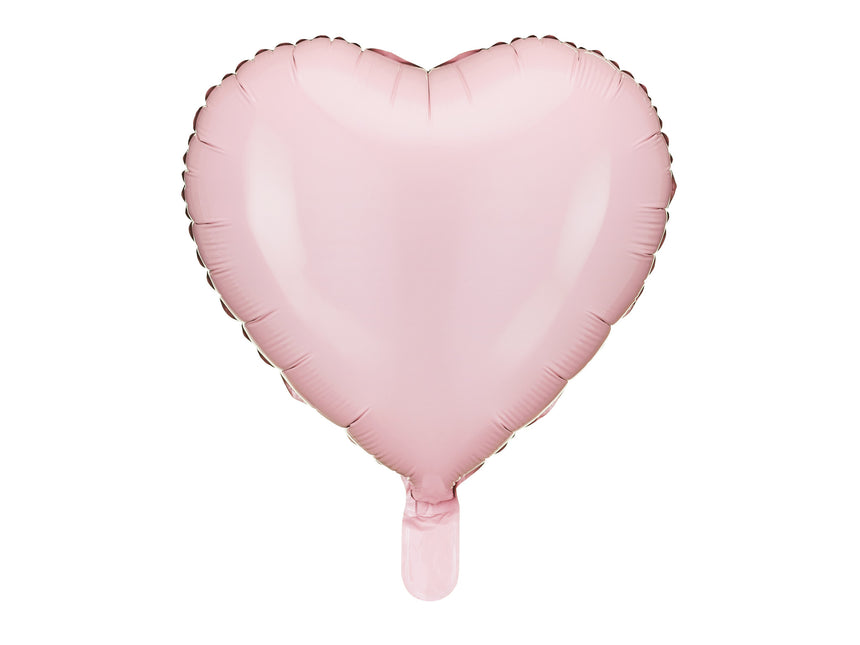 Ballon à l'hélium rose clair coeur 45cm