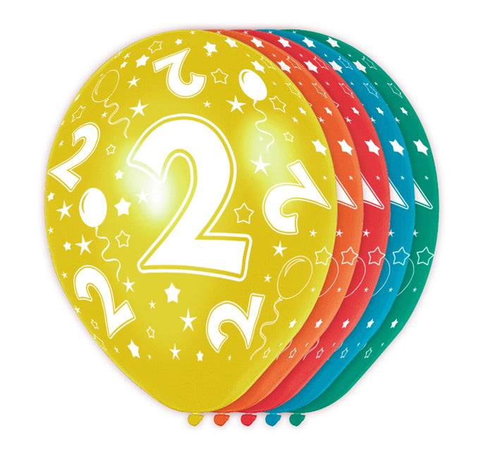 Ballons 2 ans Décoration 30cm 5pcs